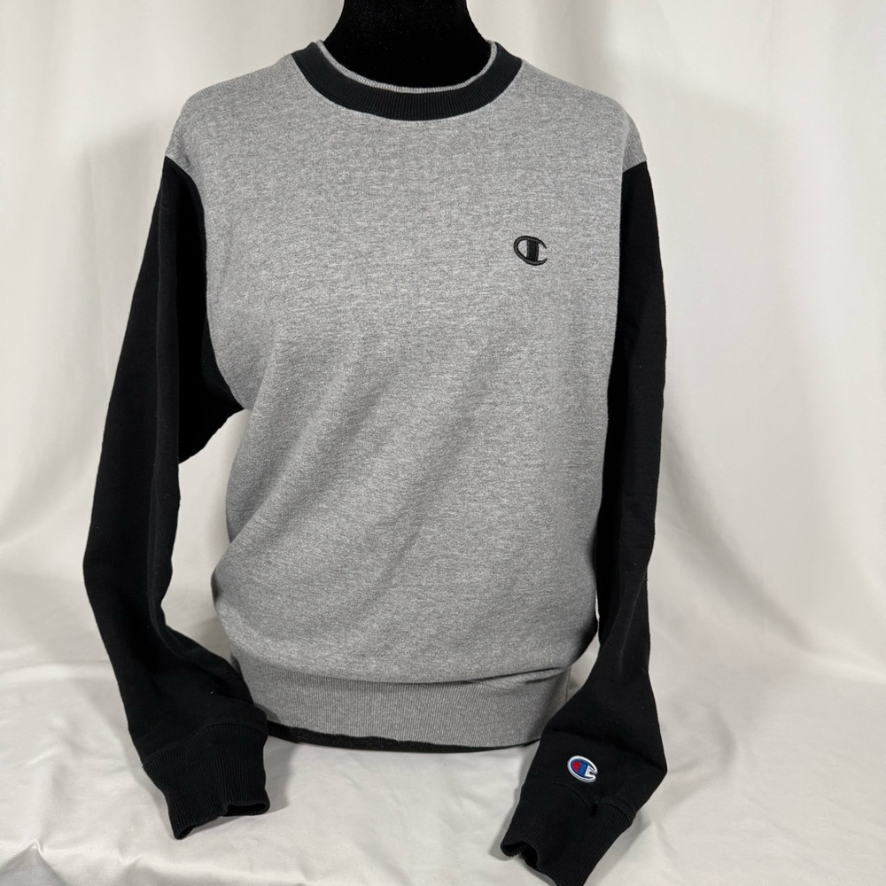Champion Gray and Black Crewneck Sweatshirt